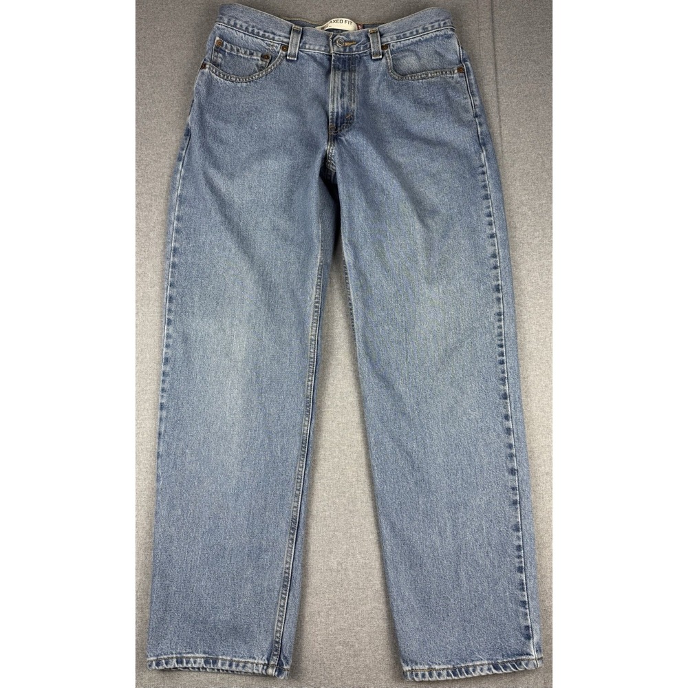 Levis 550 Mens Jeans 33x32 Relaxed Fit Tapered Leg Light Wash Denim Vintage 90s